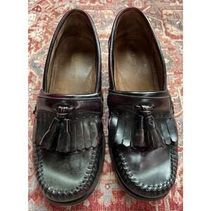 G.H. Bass & Co Loafers Mens Size 7 Vintage Brown Leather Tassel Weejuns Jeremy